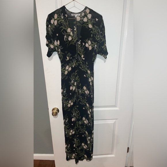 New! Reformation Arielle Lemongrass Deep V Jumpsuit 🌻 Size 0 - Picture 7 of 12